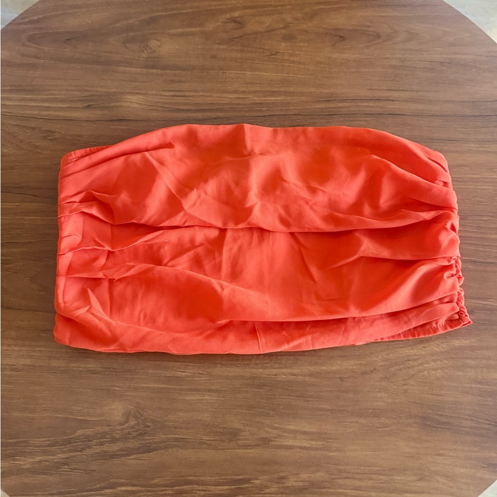 Women's Orange Bandeau Top